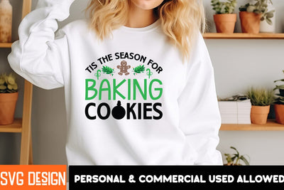 Tis The Season For Baking Cookies SVG Cut File,Christmas SVG Cut File, Christmas Sublimation Design PNG, Christmas Sublimation ,Christmas Sublimation Bundle SVG BlackCatsMedia 