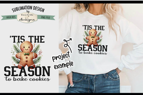 Tis The Season Ginger | PNG Design for Sublimation or DTF Sublimation Ewe-N-Me Designs 