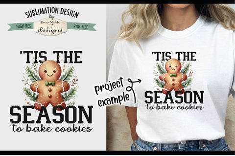 Tis The Season Ginger | PNG Design for Sublimation or DTF Sublimation Ewe-N-Me Designs 