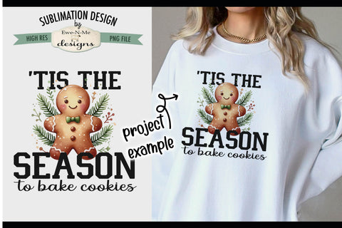 Tis The Season Ginger | PNG Design for Sublimation or DTF Sublimation Ewe-N-Me Designs 