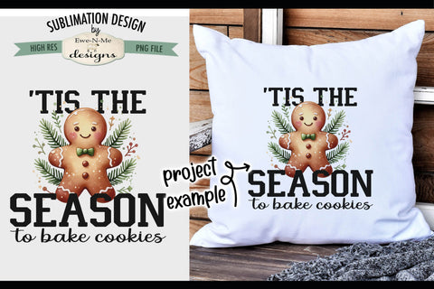 Tis The Season Ginger | PNG Design for Sublimation or DTF Sublimation Ewe-N-Me Designs 