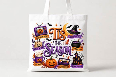 Tis the Season Halloween PNG, Retro Spooky Season Sublimation SVG BillahCrafts 