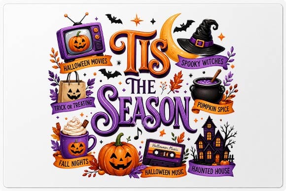 Tis the Season Halloween PNG, Retro Spooky Season Sublimation SVG BillahCrafts 