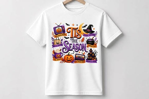 Tis the Season Halloween PNG, Retro Spooky Season Sublimation SVG BillahCrafts 