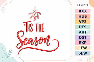 Tis the Season Mistletoe Christmas Embroidery Design Embroidery/Applique DESIGNS sg embroidery 
