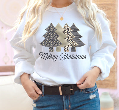 Tis The Season Neutral Trees | Sophisticated Christmas Typography PNG | Elegant Holiday Design Sublimation Print Perfect Design Shop 