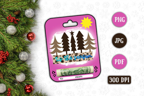 Tis the Season PNG Christmas Money Card Holder Sublimation CraftLabSVG 