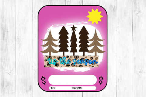 Tis the Season PNG Christmas Money Card Holder Sublimation CraftLabSVG 