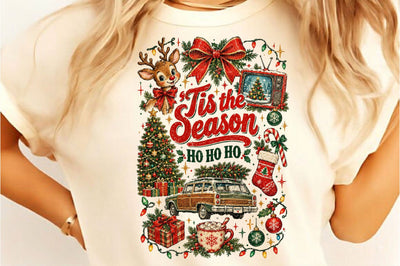 Tis the Season Retro Christmas PNG Sublimation SVGista 