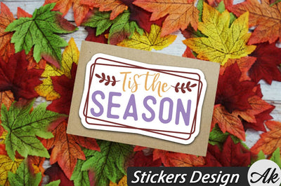 Tis the season Stickers Design SVG akazaddesign 