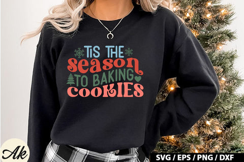 Tis the season to baking cookies Retro SVG SVG akazaddesign 