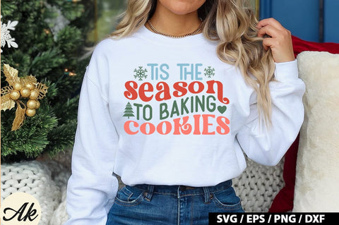 Tis the season to baking cookies Retro SVG SVG akazaddesign 