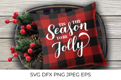 Tis the season to be jolly SVG. Christmas quote lettering. SVG LaBelezoka 