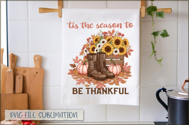 Tis the season to be thankful Towel PNG Sublimation Shetara Begum 