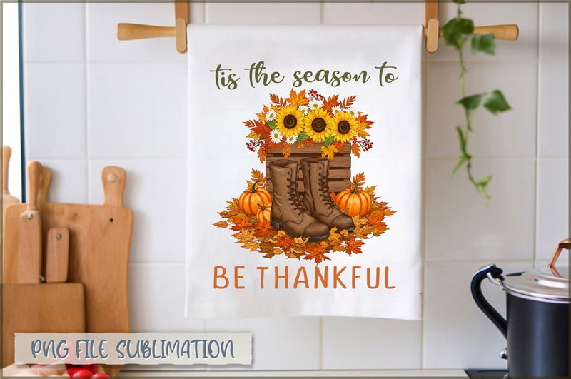 Tis the season to be thankful Towel PNG Sublimation Shetara Begum 