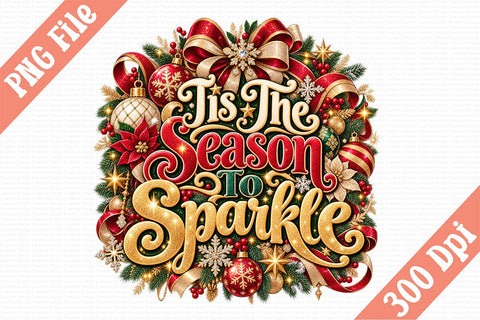 Tis The Season To Sparkle PNG Sublimation Craftlabsvg24 