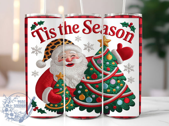 Tis the Season Yarn Santa Tumbler, Yarn Christmas Sublimation Design, Festive Holiday Cup Art, 20oz Xmas Tumbler, Whimsical Santa Mug, Stylish Christmas Cup, Cozy Holiday Wrap Sublimation ToriDesigns 