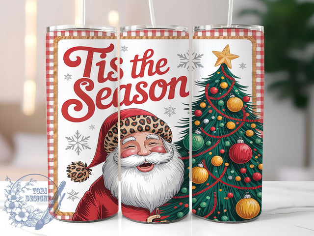 Tis the Season Yarn Santa Tumbler, Yarn Christmas Sublimation Design, Festive Holiday Cup Art, 20oz Xmas Tumbler, Whimsical Santa Mug, Stylish Christmas Cup, Cozy Holiday Wrap Sublimation ToriDesigns 