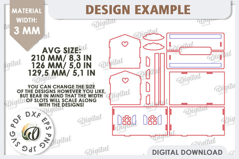 Tissue Box Laser Cut. 3D House Tissue Holder SVG SVG Evgenyia Guschina 
