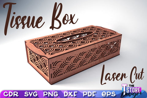 Tissue Box Laser Cut | Kitchen Decor | Home Design | CNC File SVG The T Store Design 