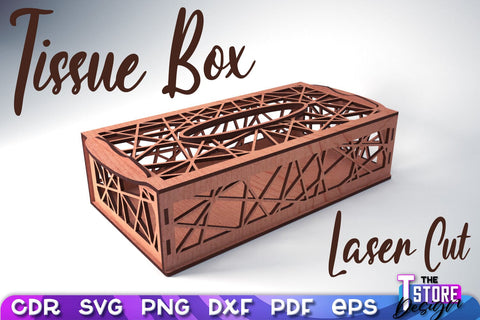 Tissue Box Laser Cut | Kitchen Decor | Home Design | CNC File SVG The T Store Design 