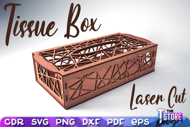 Tissue Box Laser Cut | Kitchen Decor | Home Design | CNC File SVG The T Store Design 