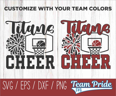 Titan Basketball Cheer SVG Digital Download Printable - SVG, EPS, DXF, PNG SVG Team Pride SVG 