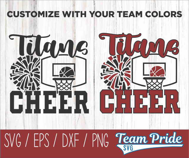 Titan Basketball Cheer SVG Digital Download Printable - SVG, EPS, DXF, PNG SVG Team Pride SVG 