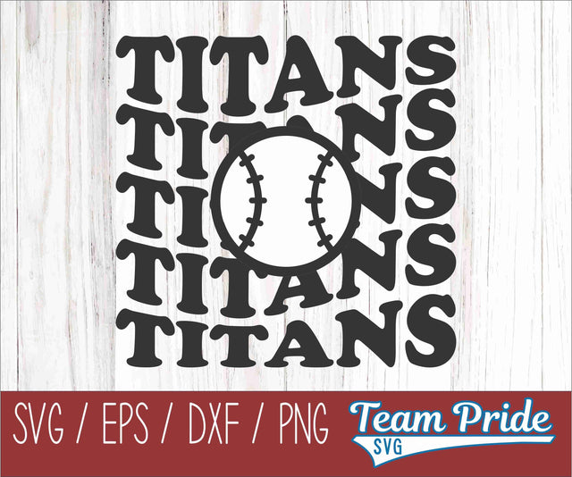 Titans Baseball SVG Digital Download Printable - SVG, EPS, DXF, PNG 2 SVG Team Pride SVG 