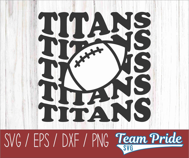 Titans Football Retro Wave SVG Digital Download Printable - SVG, EPS, DXF, PNG SVG Team Pride SVG 