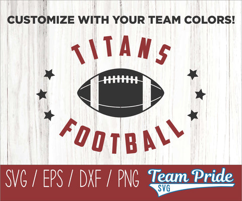 Titans Football SVG Digital Download Printable - SVG, EPS, DXF, PNG 3 SVG Team Pride SVG 