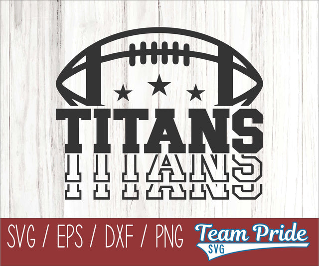 Titans Football SVG Digital Download Printable - SVG, EPS, DXF, PNG 4 SVG Team Pride SVG 
