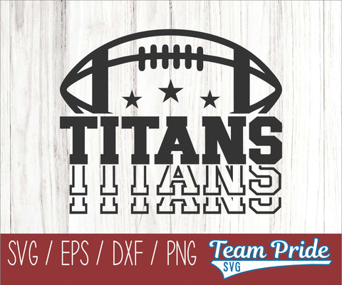 Titans Football SVG Digital Download Printable - SVG, EPS, DXF, PNG 4 SVG Team Pride SVG 