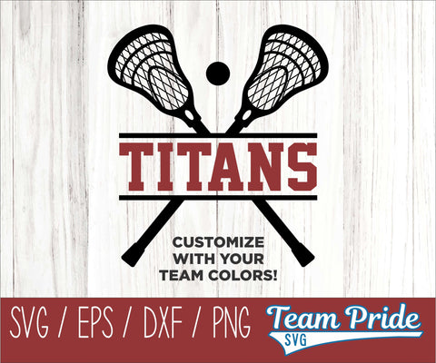 Titans Lacrosse SVG Digital Download Printable - SVG, EPS, DXF, PNG SVG Team Pride SVG 