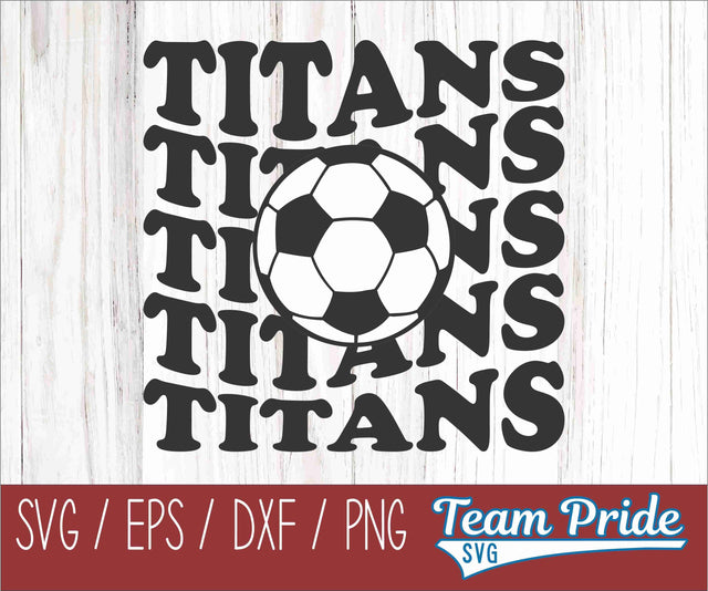 Titans Soccer Retro Wave SVG Digital Download Printable - SVG, EPS, DXF, PNG SVG Team Pride SVG 