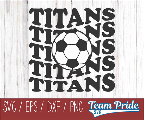 Titans Soccer Retro Wave SVG Digital Download Printable - SVG, EPS, DXF, PNG SVG Team Pride SVG 