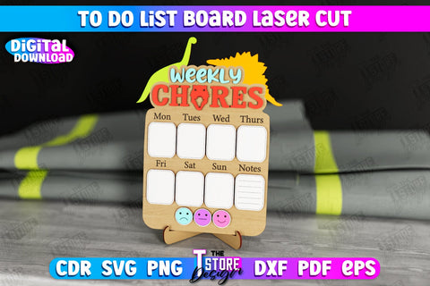 To Do List Board Bundle | Weekly Planner | Planner Board on a Stand | Desktop Planner | CNC Files SVG The T Store Design 