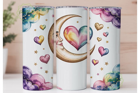 To the Moon and Back 20oz Tumbler Wrap Sublimation PixelChick 