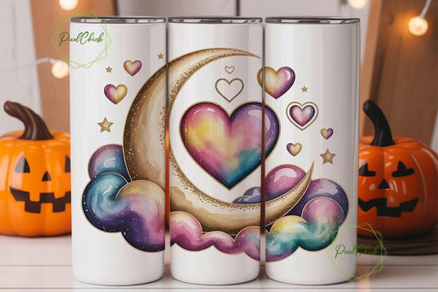 To the Moon and Back 20oz Tumbler Wrap Sublimation PixelChick 