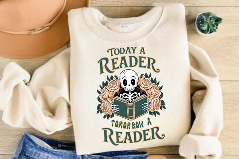 Today a Reader Tomorrow a Leader PNG Sublimation Design Sublimation Regulrcrative 