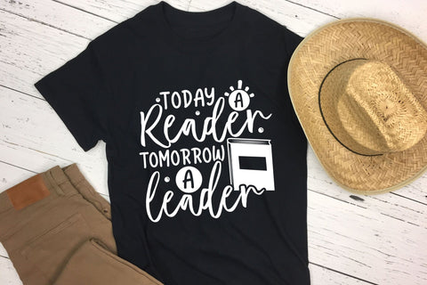 Today a Reader Tomorrow a Leader - Reading Book Lover SVG SVG CraftLabSVG 