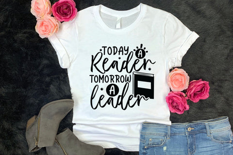 Today a Reader Tomorrow a Leader - Reading Book Lover SVG SVG CraftLabSVG 
