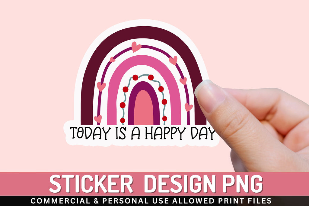 Happy Sticker Design Today is a happy Sticker Design - So Fontsy