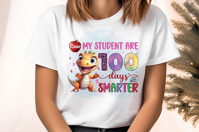 Today my student are 100 days smarter PNG Design Sublimation Designangry 