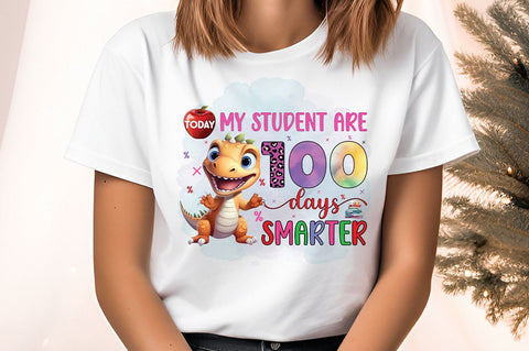 Today my student are 100 days smarter PNG Design Sublimation Designangry 
