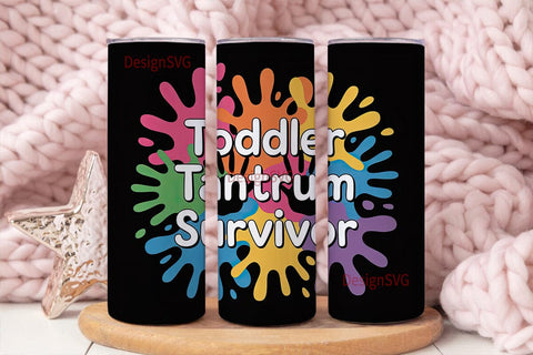 Toddler Tantrum Survivor 20oz Tumbler Sublimation DesignSVG 