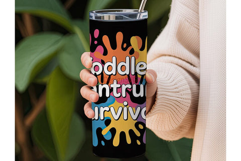 Toddler Tantrum Survivor 20oz Tumbler Sublimation DesignSVG 