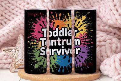 Toddler Tantrum Survivor 20oz Tumbler Sublimation DesignSVG 