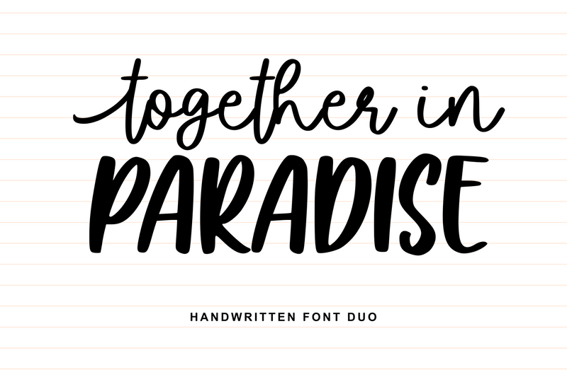 Together Paradise Duo Font Abo Daniel Studio 