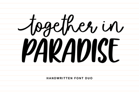 Together Paradise Duo Font Abo Daniel Studio 